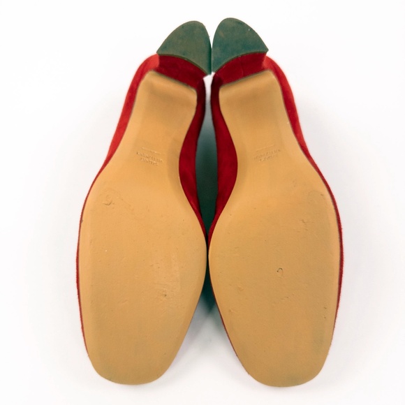 Stuart Weitzman Block Heel Suede Pumps Heels - Picture 5 of 6